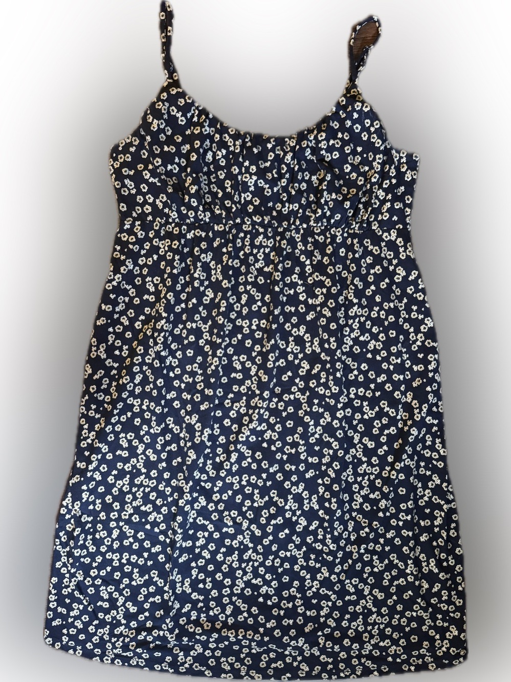 Navy Floral Spaghetti Strap Maternity Dress